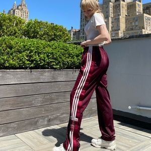 ADIDAS maroon track pants